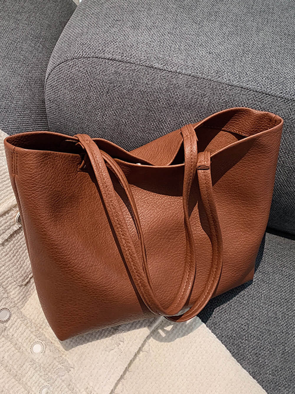 High-End Soft-Sided Large Shoulder Tote Bag